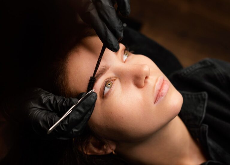 Lash lift and tint, brow lamination, brow mapping, tinting and waxing