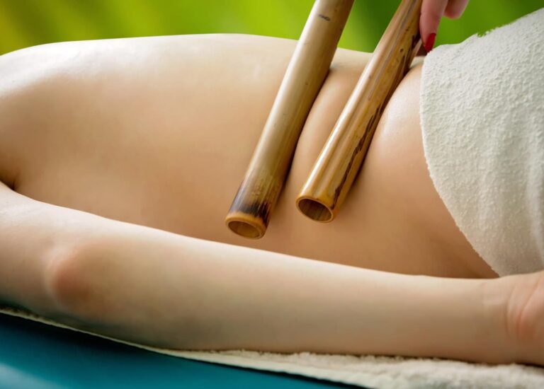 Warm bamboo massage