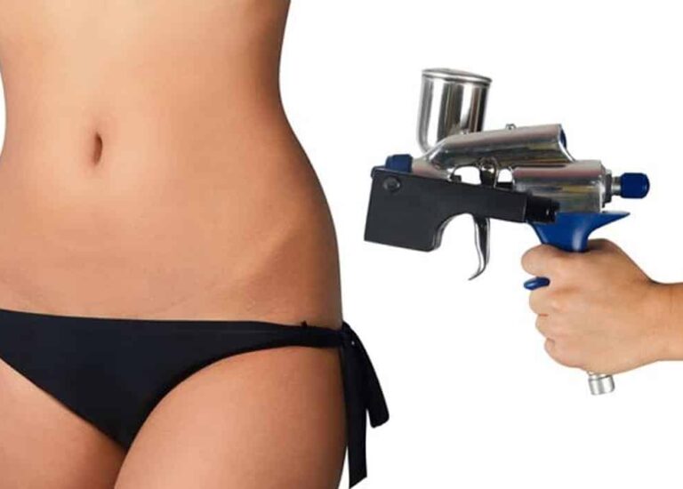 Spray tanning