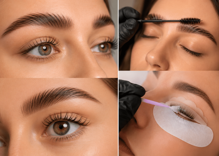 Lash lift and tint, brow lamination